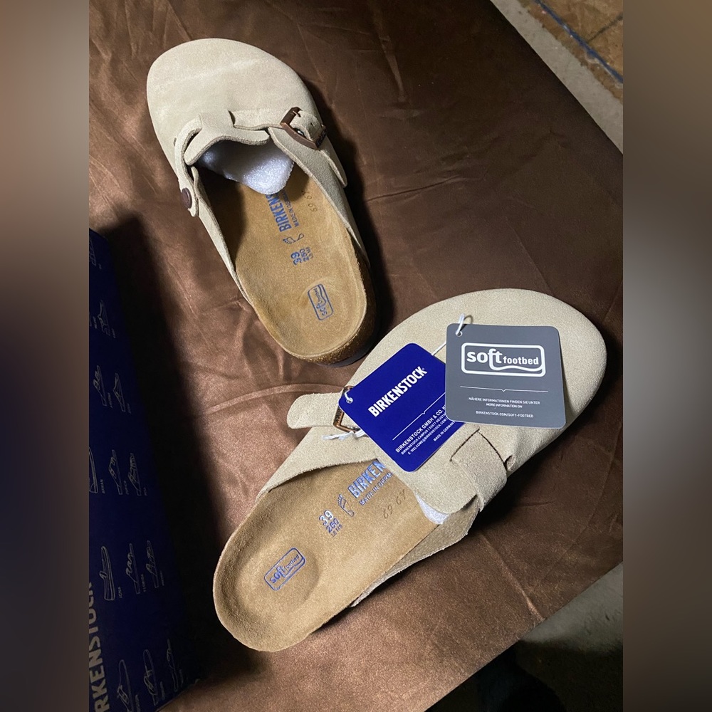 Birkenstock Clog Taupe Suede - US size 8-8.5 - Picture 7 of 12